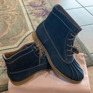 Johnston & Murphy Duck Boots Navy Sole Waterproof